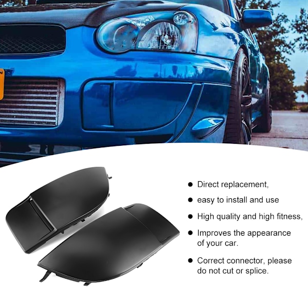 Pari etusumuvalon kehyksen lampunsuojusta sopii Subaru Impreza STI WRX 04-05 Mattamusta