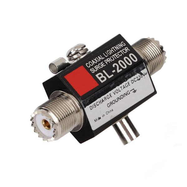 Yinitone BL-2000 koaxial blixtöverspänningsskydd PL259 hona till PL259 hona koaxial blixtavledare