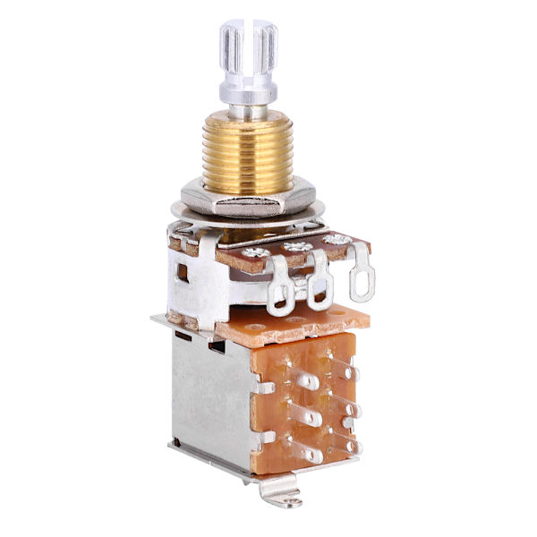 【NX】A500K elektrisk gitar lineær potensiometer Tone Pull Button Switch Pot Pickup Switch