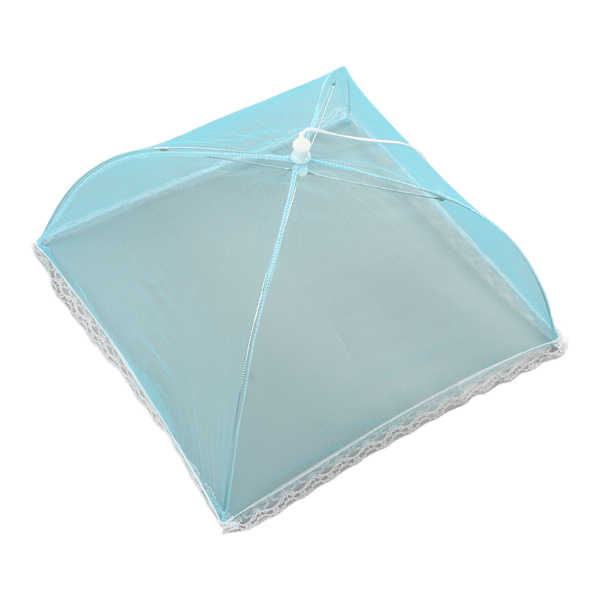 5 st Matöverdrag Hopfällbara Tvättbara Återanvändbara Portable Net Screen Mesh Platt Tält för Hem Camping Picnic Blå