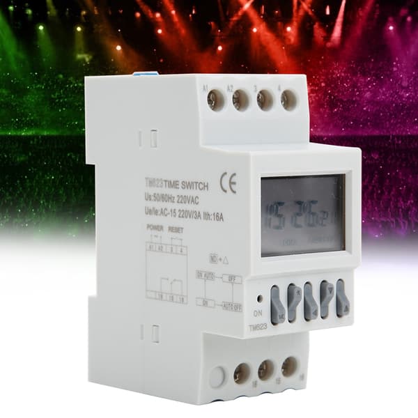 TM623 Timer Switch Breddegrads Automatisk justering Smart Switch Timer 8 Til 8 Fra AC220V