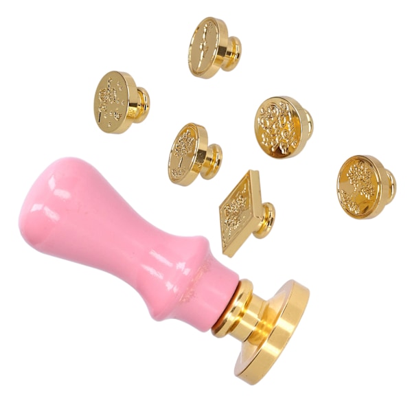 Voksstempel Enkelt å bruke Høy holdbarhet Rustfritt Bred applikasjon Voksstempel Stempelsett Rosa