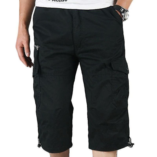 Herr Svart 3/4 Cargo Combat Shorts