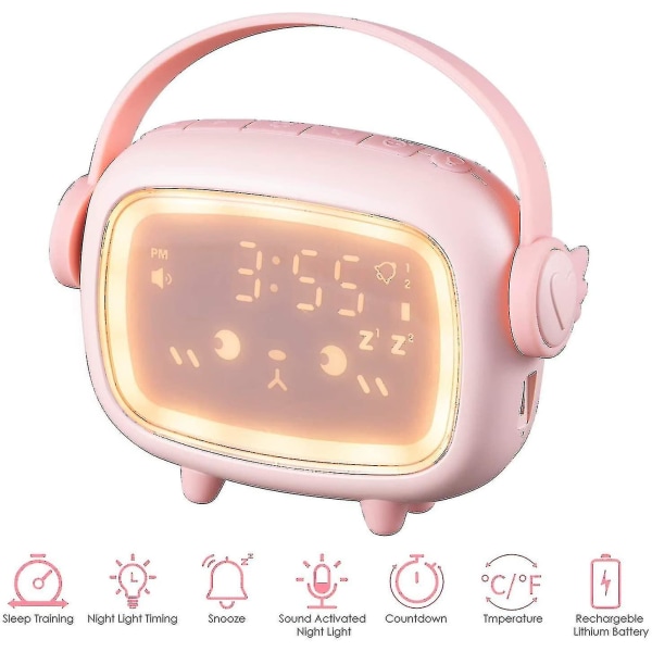 Time Angel Alarm Clock Children's Creative Charging Electronic Small Alarm Clock Multifunctional Led Night