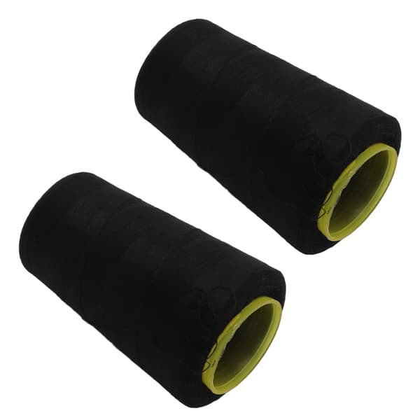 2st 402 Serger Thread Premium Polyester Fray Resistant Fadeless Slitstark Robust Mycket använd svart tråd
