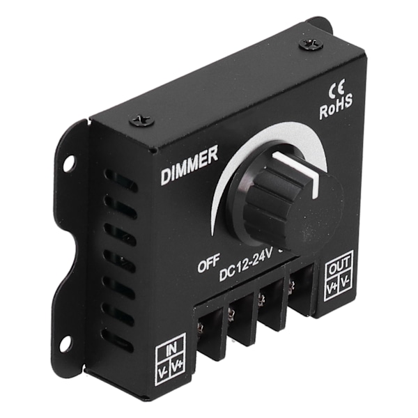 Dimmer LED Enfarvet Lys Justeringsknap til Lysstyrke Switch Udstyr DC 12-24V 30A