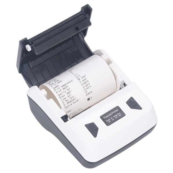 Termisk printer Bluetooth Bærbar Mini Kvittering Billet Bill POS Udskrivningsmaskine Hvid 80mm til WindowsXP