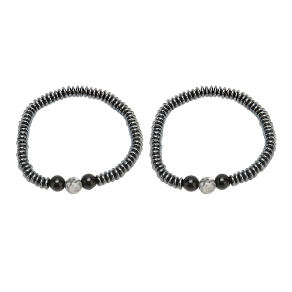 2 stk magnetisk armbånd til mænd kvinder fedtforbrænding ultrastyrke magnetterapi helbredende armbånd