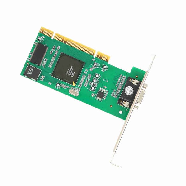 Grafikkort VGA PCI 8MB 32Bit Stationært computertilbehør Multi Display Kompatibel med ATI Rage XL