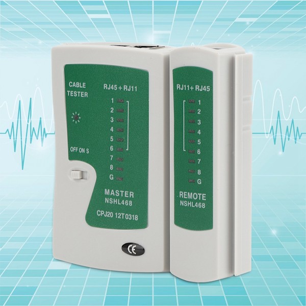YG468 Multifunksjonell RJ45+RJ11 kabeltester Rask nøyaktig testing Nettverk og telefonledningstestverktøy