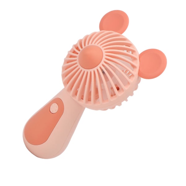 Kädessä pidettävä tuuletin, kaksi tehotasoa, ergonominen, energiaa säästävä, hiiren muotoinen minituuletin, ladattava, ulkoiluun, pinkki