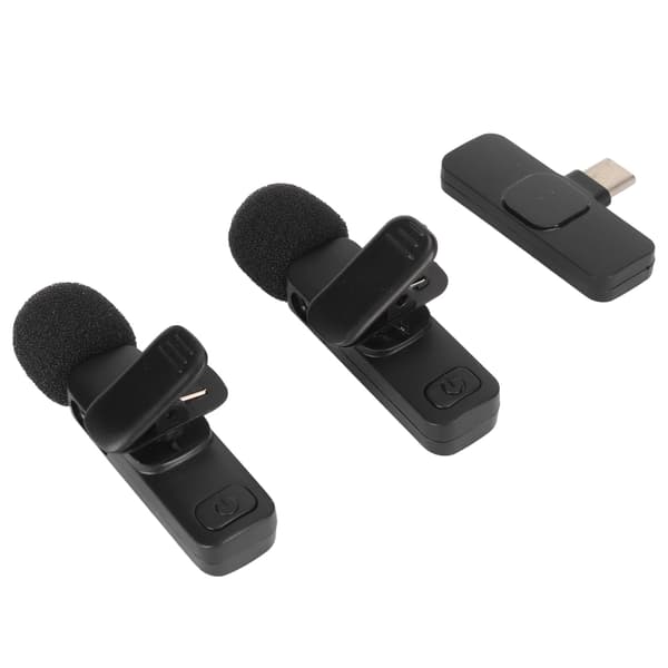 【NX】Trådløs Lavalier Reversmikrofon 1 til 2 Støjreducerende Type C Interface Mini Trådløs Clip-On Mikrofon til Interview