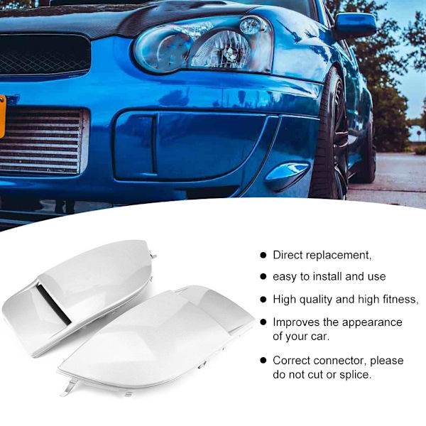 Pari etusumuvalojen kehyslampun suojus sopii Subaru Impreza STI WRX 04-05 White
