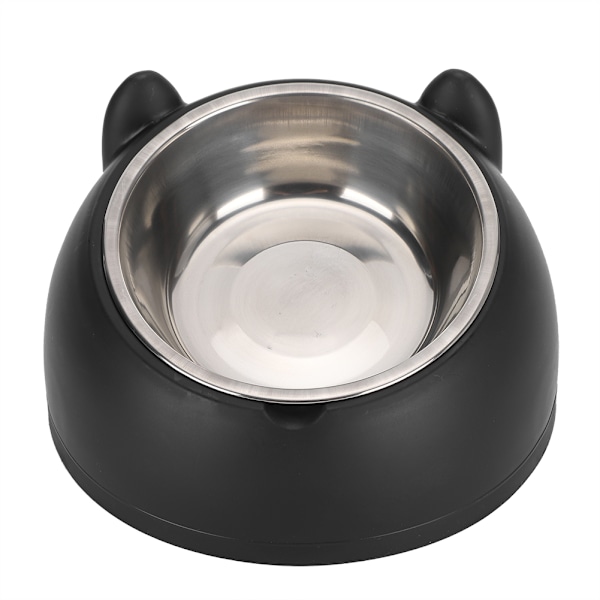 Hundefoder- og vandskål i rustfrit stål Skridsikker foder- og vandskål (med skål i rustfrit stål sort)