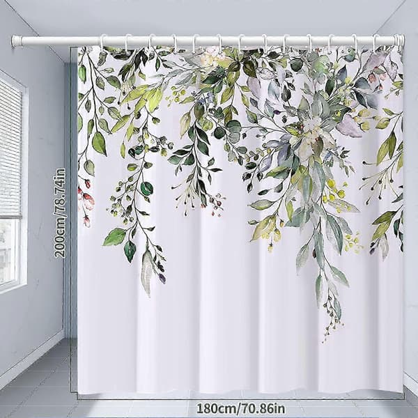 【NX】Vattentät mögelresistent maskintvättbar duschdraperi 180x200cm, viktad fåll