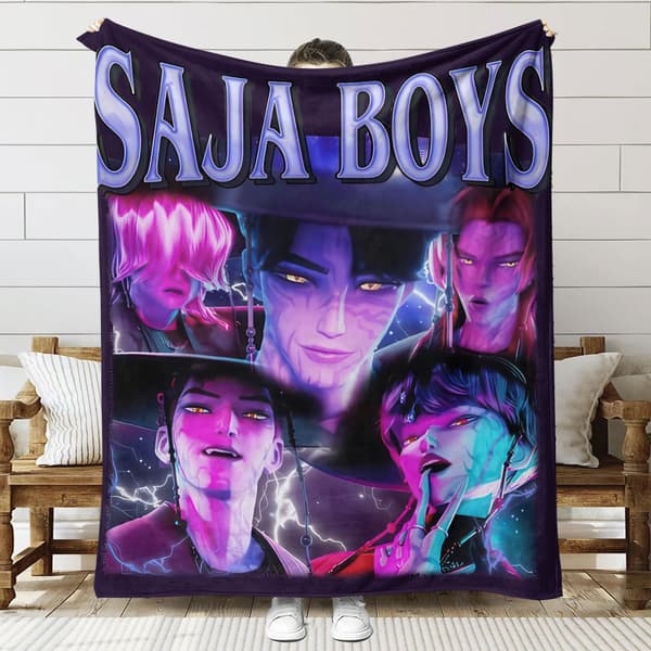 Huntrix K-Pop Printed Blanket | Flannel Throw Compatible with Sofa & Bed (Anime Theme)]SNT041]70+100cm SNT041 SNT041 70+100cm