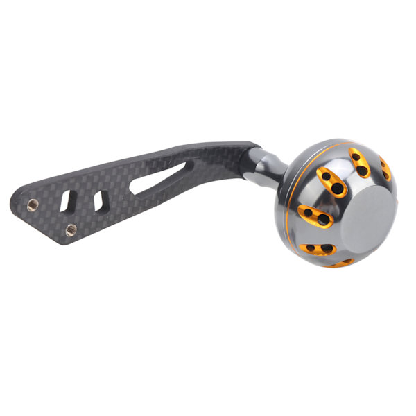 Hiilikuituinen kalastuskelan kahvan nuppi Rocker Arm -kalastustarvikeosat Baitcasting-keloille (Ruthenium Gold)