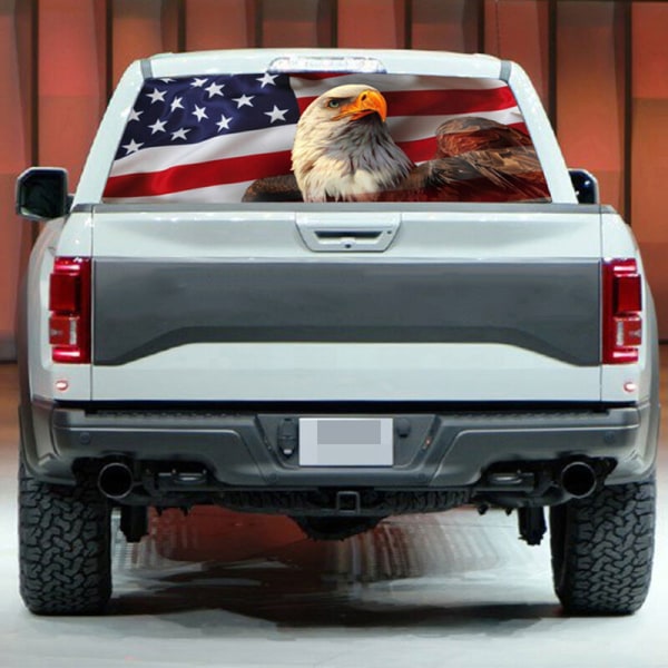 American Flag Eagle Pickup Truck Bakruta mönsterdekal SUV Bakruta Bildekal 135*36cm