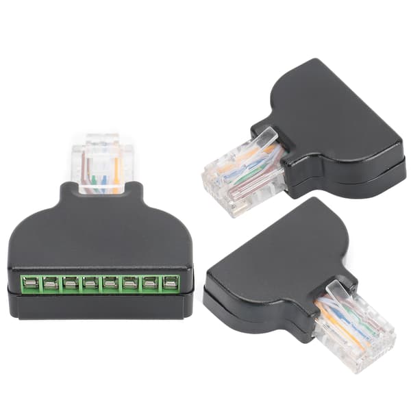 3 sett RJ45 hann til 8-pinners skruterminaladapterplugg for AV Digital