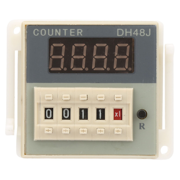 O111ROM DH48J-8 LCD digital elektronisk räknare 8 stifts fördröjningstidsrelä 0-999900(12VAC/DC)