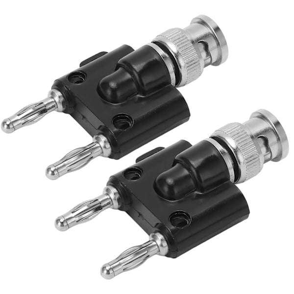 2st 2-vägs bananplugg BNC hane till 2-rad högtalarkabel Terminalkontakter Adapter J.20021 4mm