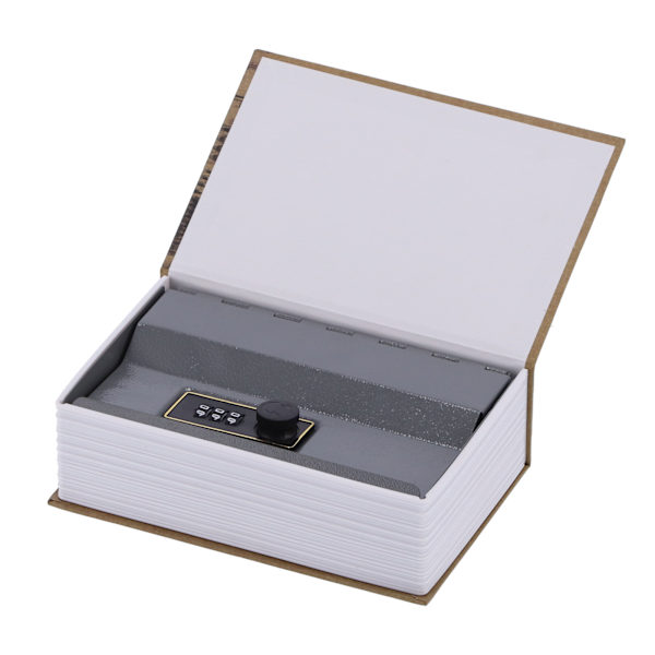 Mini Box Safe Box Simuleringsbok Formad Money Storage Box för förvaring Viktig sak