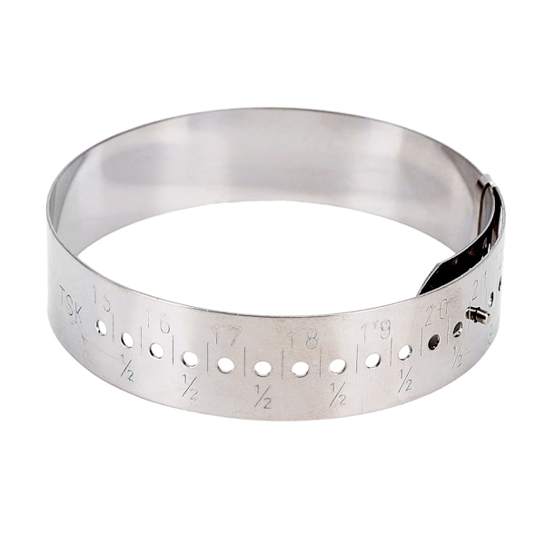 Armbåndsmåler Håndledd Justerbart Størrelsesverktøy 15~23cm Ringjustering Rustfritt Stål