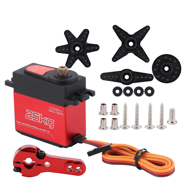 QY3225 25KG vattentät metallutrustning digital servotillbehör Passar för 1:8/1:10 RC-bilbåt