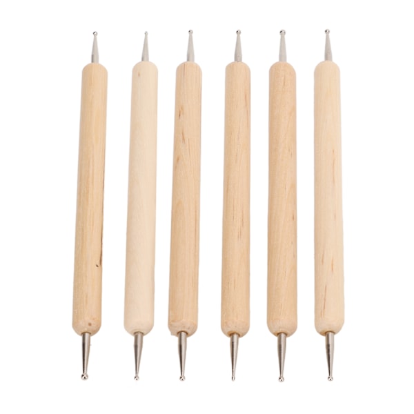 6 kpl Double End Tracing Dotting Stylus Fast Grip Gravering Stylus Set nahkaveistojen DIY-projekteihin