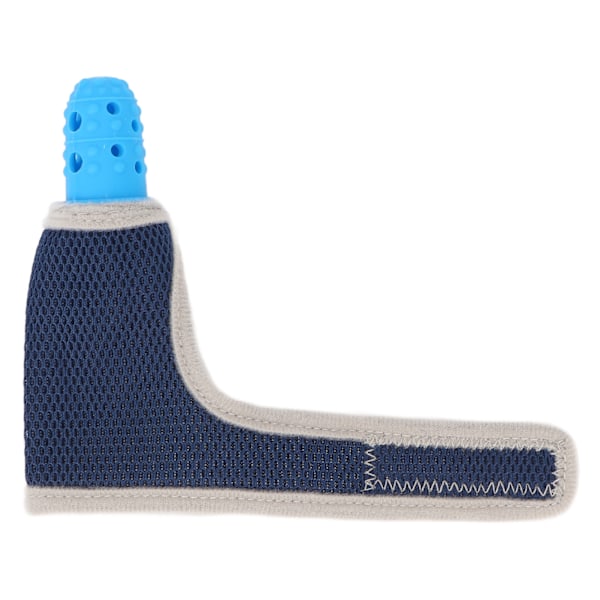 Baby Finger Guard Silikonbitring Andas handledsband Finger sugande Stoppskydd för småbarn Blå