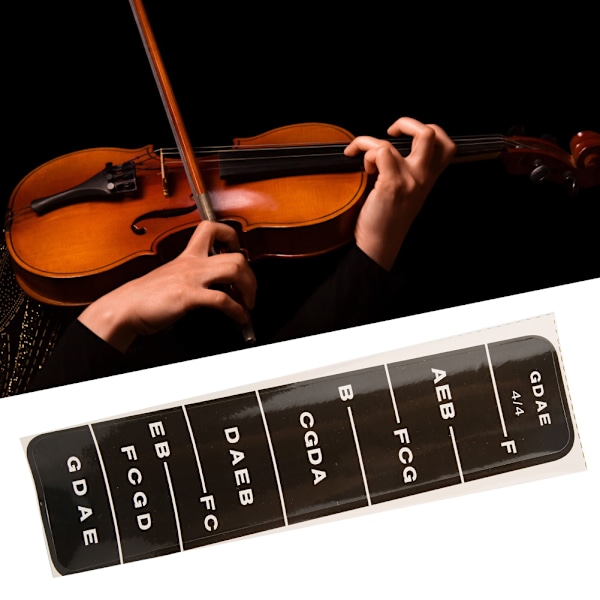 Violin Dekal Sort Blå Gribebræt Guide Begynder Musikinstrument Tilbehør BC01 4/4 Sort