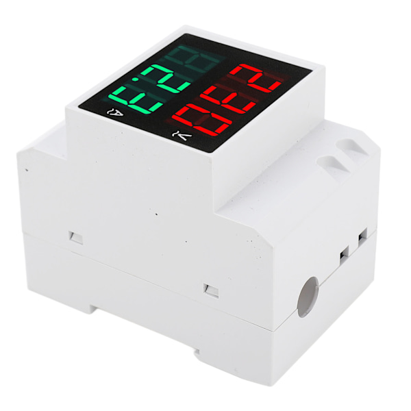 AC DIN Rail Meter Enfas Dubbel LED Display Voltmeter Amperemeter Spänning Strömmätare AC80‑300V 0,1‑99,9A