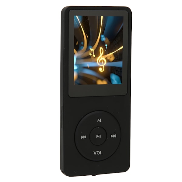 MP3 MP4-spiller 1,8-tommers skjerm 8 GB minne 64 GB utvidbar 30 timers avspilling Multifunksjons sportsmusikkspiller svart