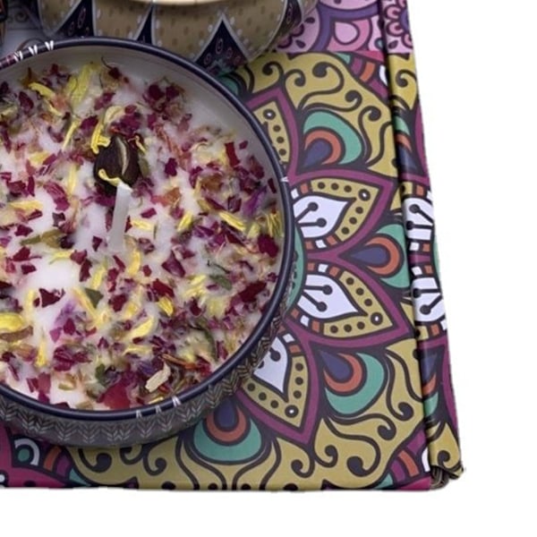 Doftljus Set med Rose Lavendel Citron Kakao Dofter Portable Aromaterapi Ljus för Meditationsmassage