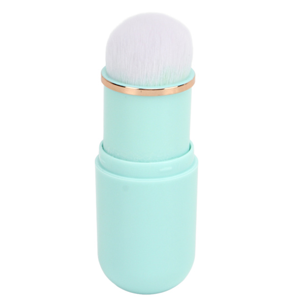 Nageldammsborste Kapselform Bärbar indragbar konstfibernagelpulverborste för Blusher Green