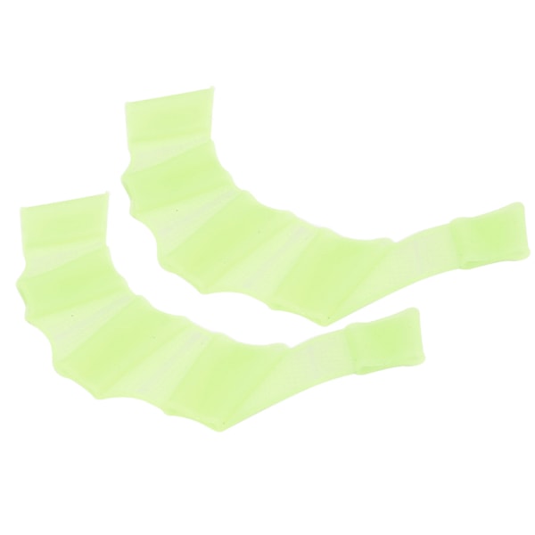 1 par svømmehandsker svømmefødder Silikon svømmefingerhandsker Swim Palm FingerGreen M