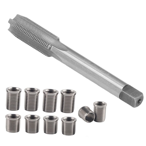 Reparationsværktøj til tændrørsgevind M10x1.0 Bolt + M12x1.0 Tap Biltilbehør Hardware Kit