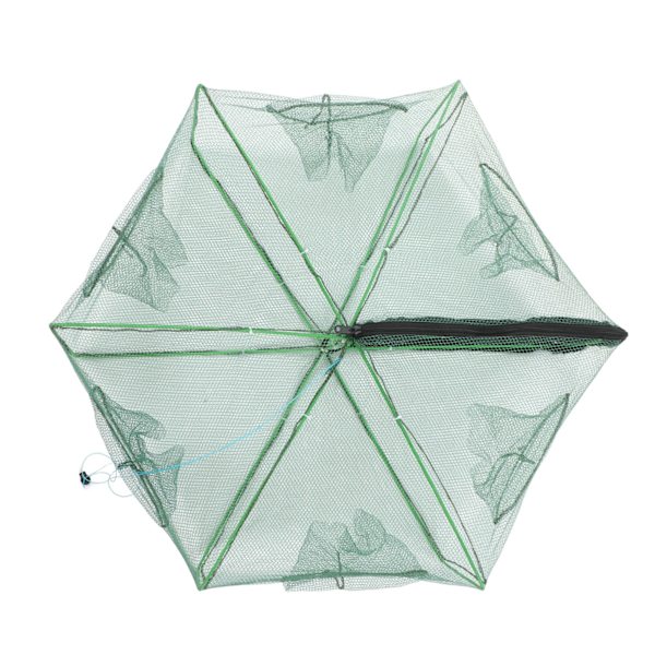 Polygon Fiskebetsfälla Automatisk fiskenätsfälla Vikbar Bärbar Räkbur 70x27cm