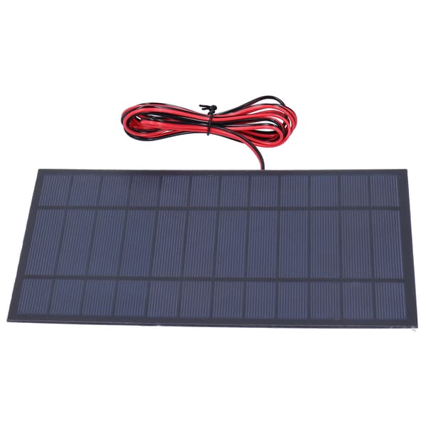 Solenergi epoxy modulplade DC6V 6W polysiliciumværktøj med 200 cm rød sort ledning