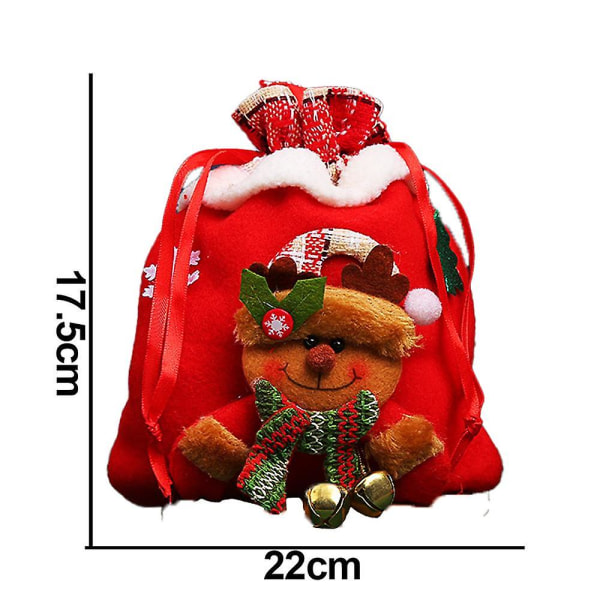 Christmas Candy Bag Innpakning Bagapple Bag Candy Oppbevaringspose Skrivebordsdekorasjon