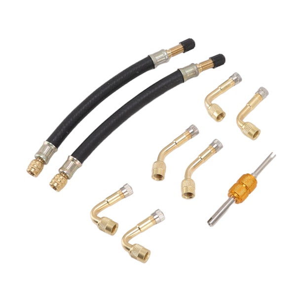 Fleksibel forlengningsdekkventil-adapter med 45 grader, 90 grader, 135 grader dekkventilstamforlengelse for bil, lastebil, bobil, tilhenger, campingvogn