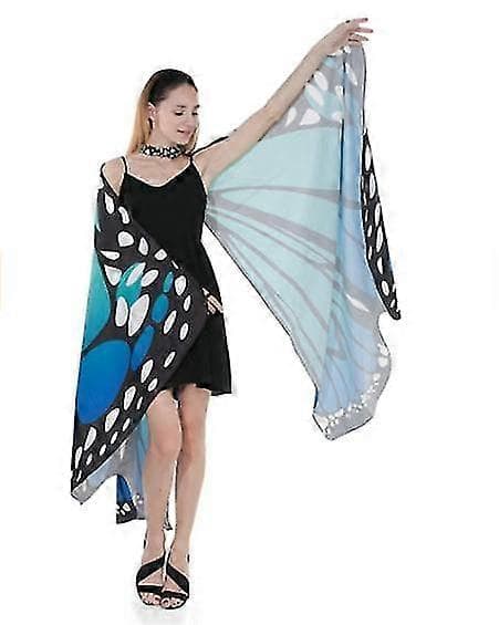 Perhossiipinen viitta, pitsinaamio, Halloween-asuste Blue