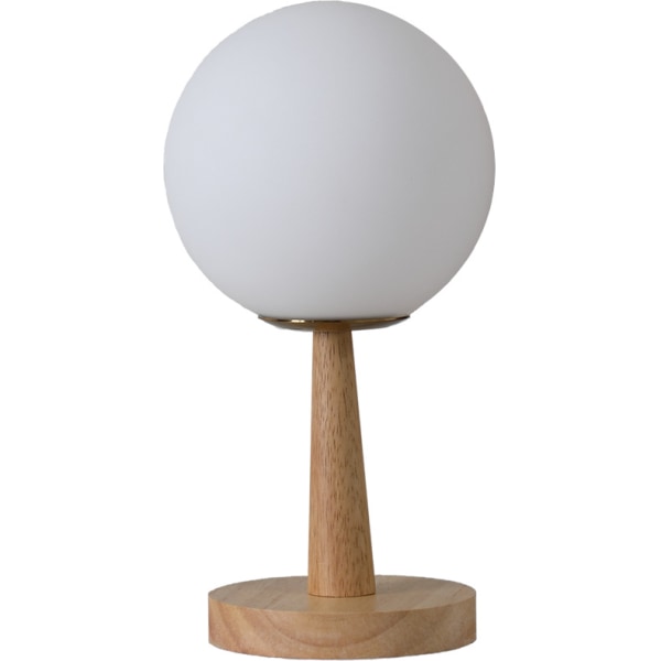 ZXPASRA Sladdlös bordslampa utdragbar bambufot LED varmvit/vit H28cm