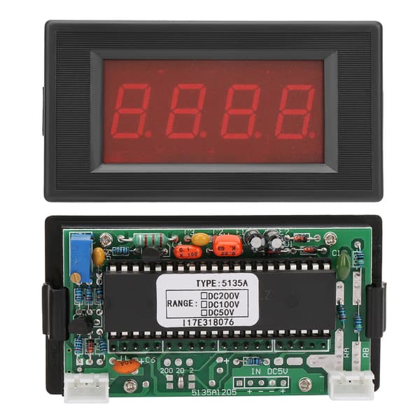 【NX】5135A 3 1/2-siffrig röd LED Digital panelmätare DC Voltmeter Spänningsmätare (DC50V/DC100V/DC200V)