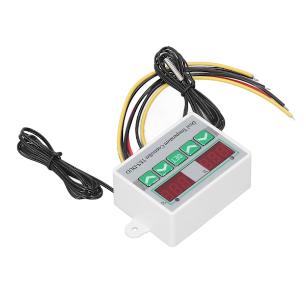 Digital temperaturkontroll Dubbel skärm Dubbel kontroll Multifunktionell högprecis elektronisk termostatbrytare 220V