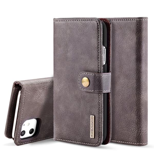 【NX】Compatible with iPhone 11 - DG.MING - Wallet Case/Magnetic Shell - Grey Grey Grå
