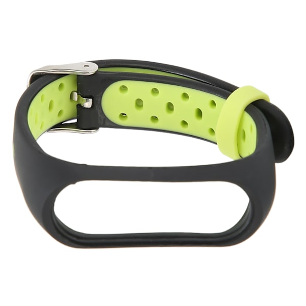 Smart Armbåndsrem Smartklokke Armbåndsløkke Armbåndsrem Bicolor Anti-Lost for Xiaomi Mi Band 6 5 NFC (Svart Grønn)