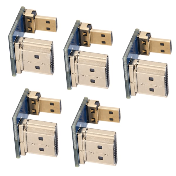 5st Micro för HDMI till High Definition Multimedia Interface Konverter Adapter Kontakt Passar Raspberry Pi 4B