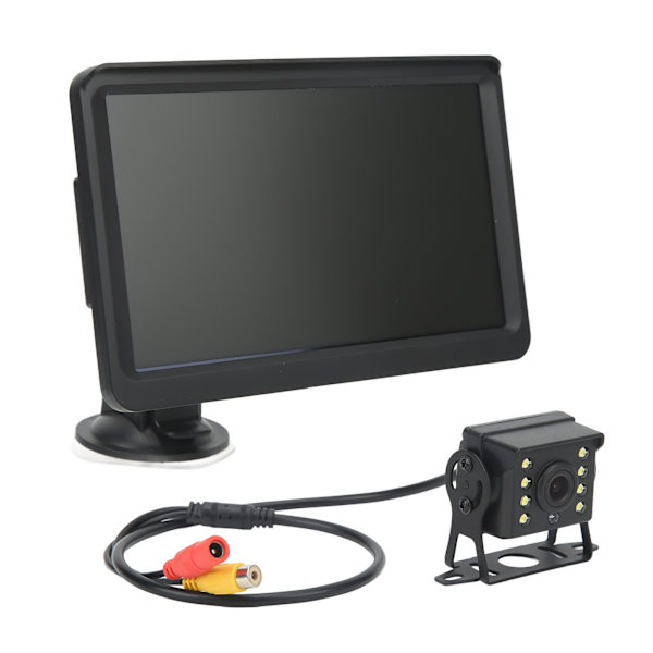 7-tums bakre bildskärm 8 lampor Camera Kit IP66 Vattentät Night Vision Universal för Van Truck RV SUV