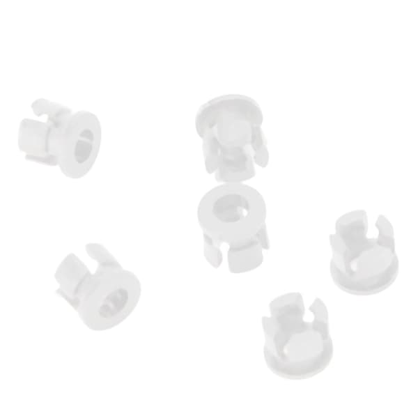 200 stk LED-holder plast flatt spenne lysdiodefeste for indikator DIY-eksperiment 0,1 tommer hvit